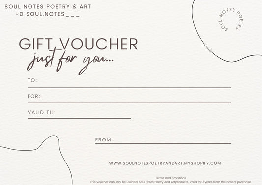 Soul Notes Poetry & Art Gift Card